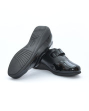 ZAPATO MUJER ANCHO ESPECIAL PLANTILLA EXTRAIBLE CHAROL NEGRO