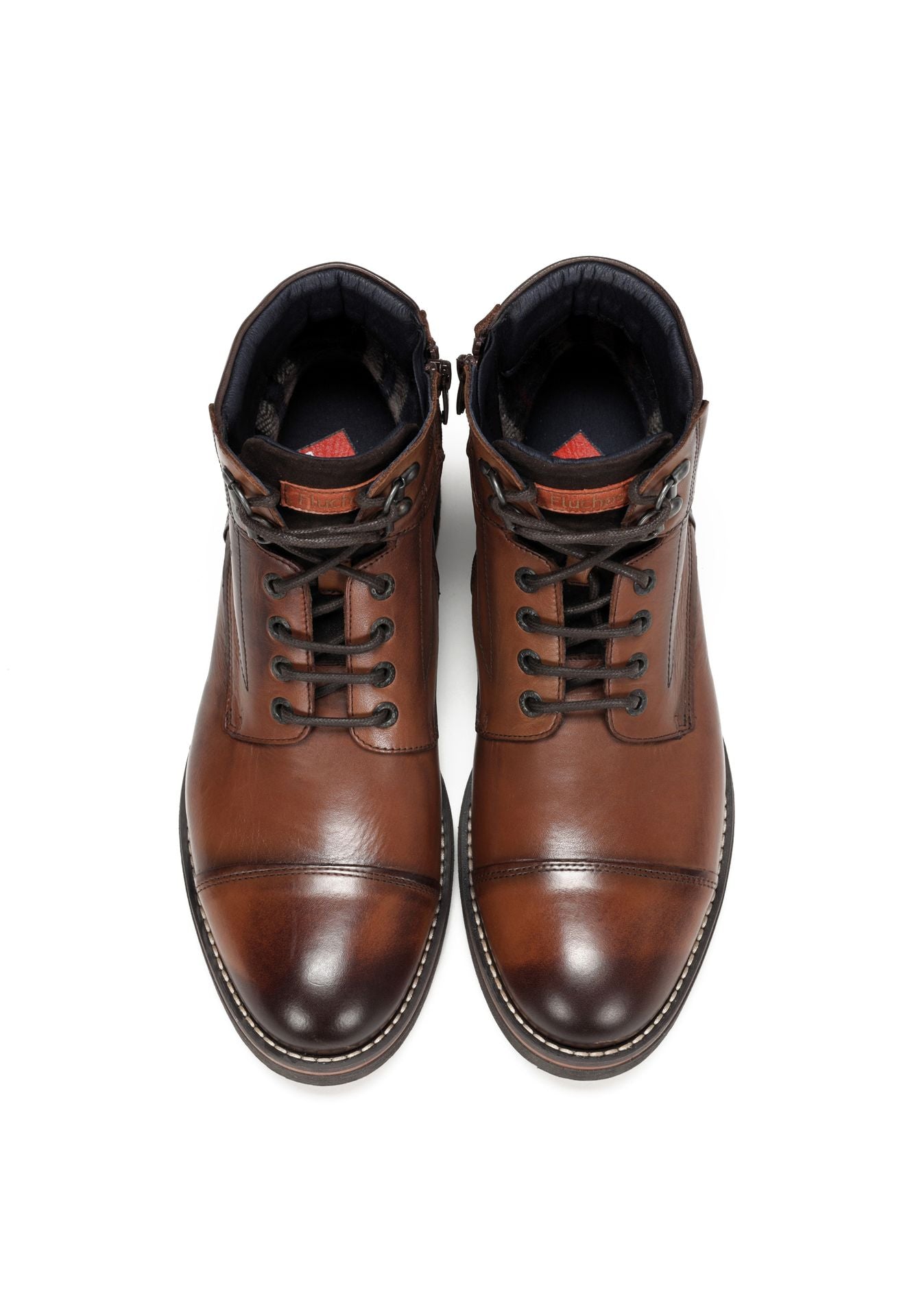 BOTIN CORDON Y CREMALLERA MARRON F1342 TERRY H.CAMEL