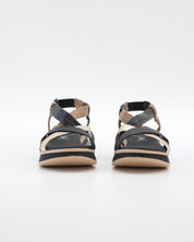 SANDALIA CUÑA MUJER TIRAS COMBI NEGRO PLANTA DE GEL OH MY SANDALS 5941
