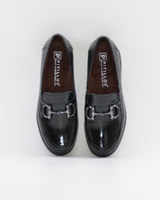 ZAPATO MUJER ANCHO ESPECIAL CON PLANTILLA EXTRAIBLE CHAROL NEGRO PITILLOS 11502
