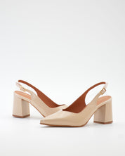 ZAPATO SALON DESTALONADO TACON CUADRADO COLOR BEIGE DANIELA V. 2315CD SAHARA