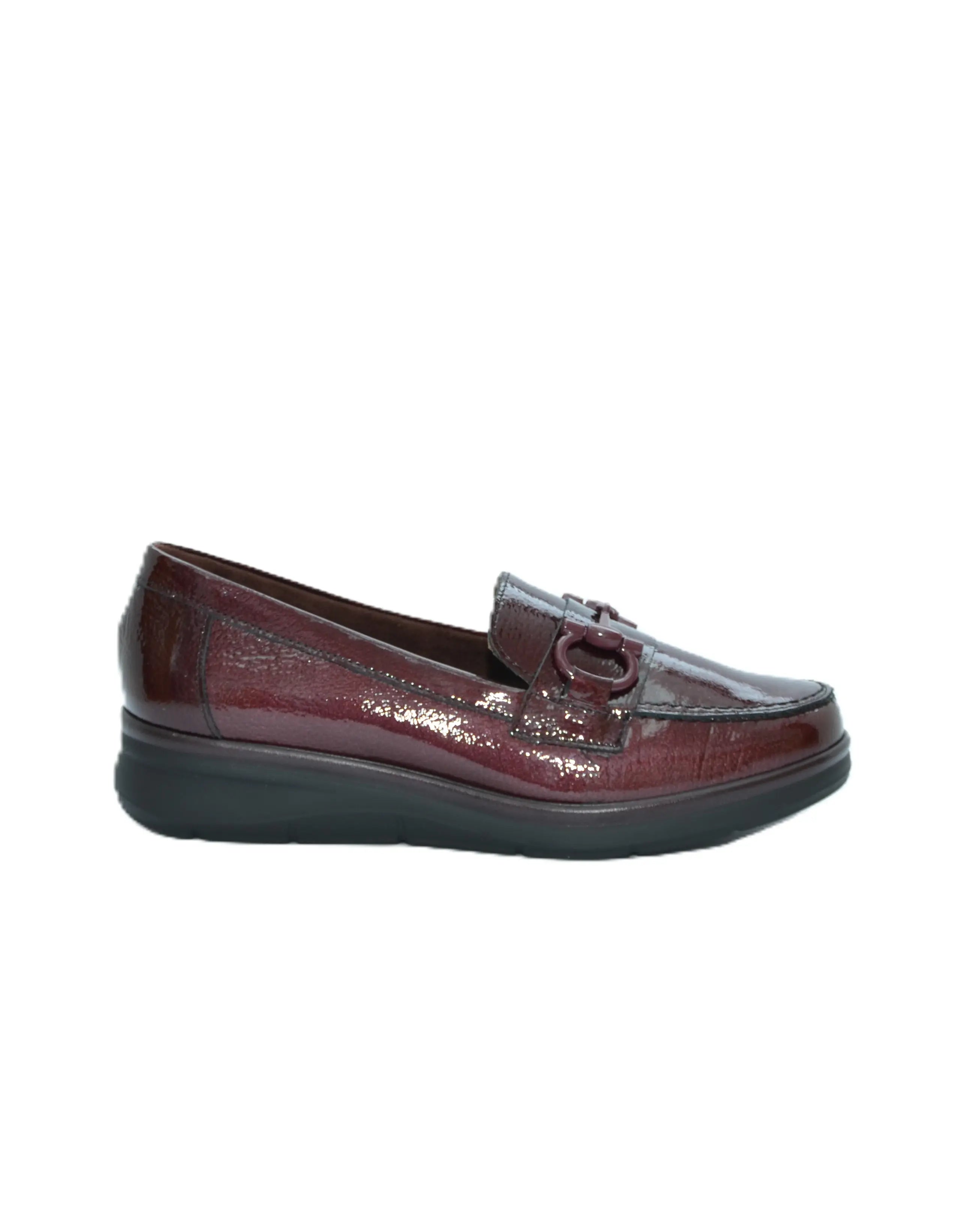 MOCASIN CHAROL ANCHO ESPECIAL BURDEOS 10701