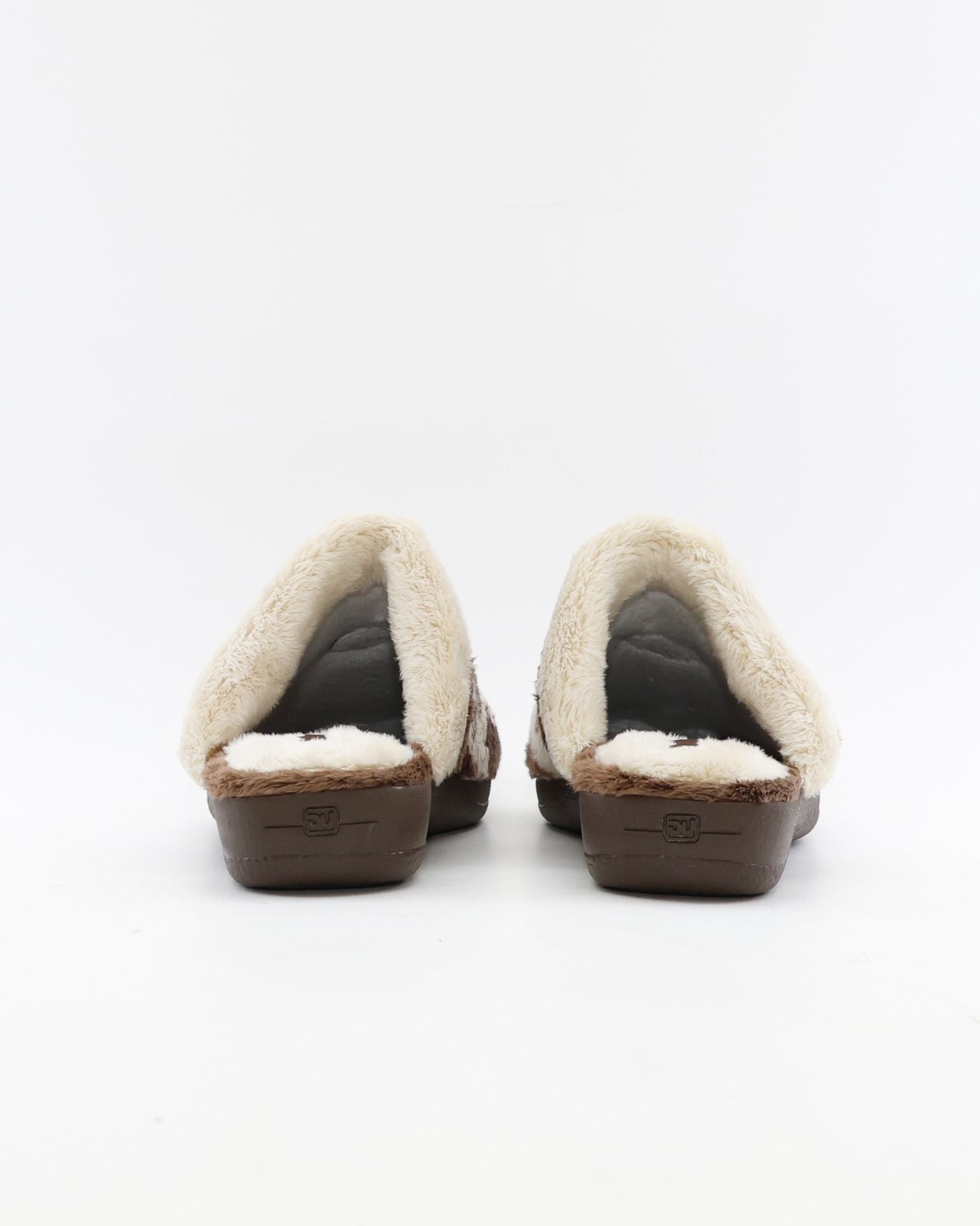 ZAPATILLAS DE CASA MUJER ABIERTA DEVALVERDE 1205 BEIGE VACA