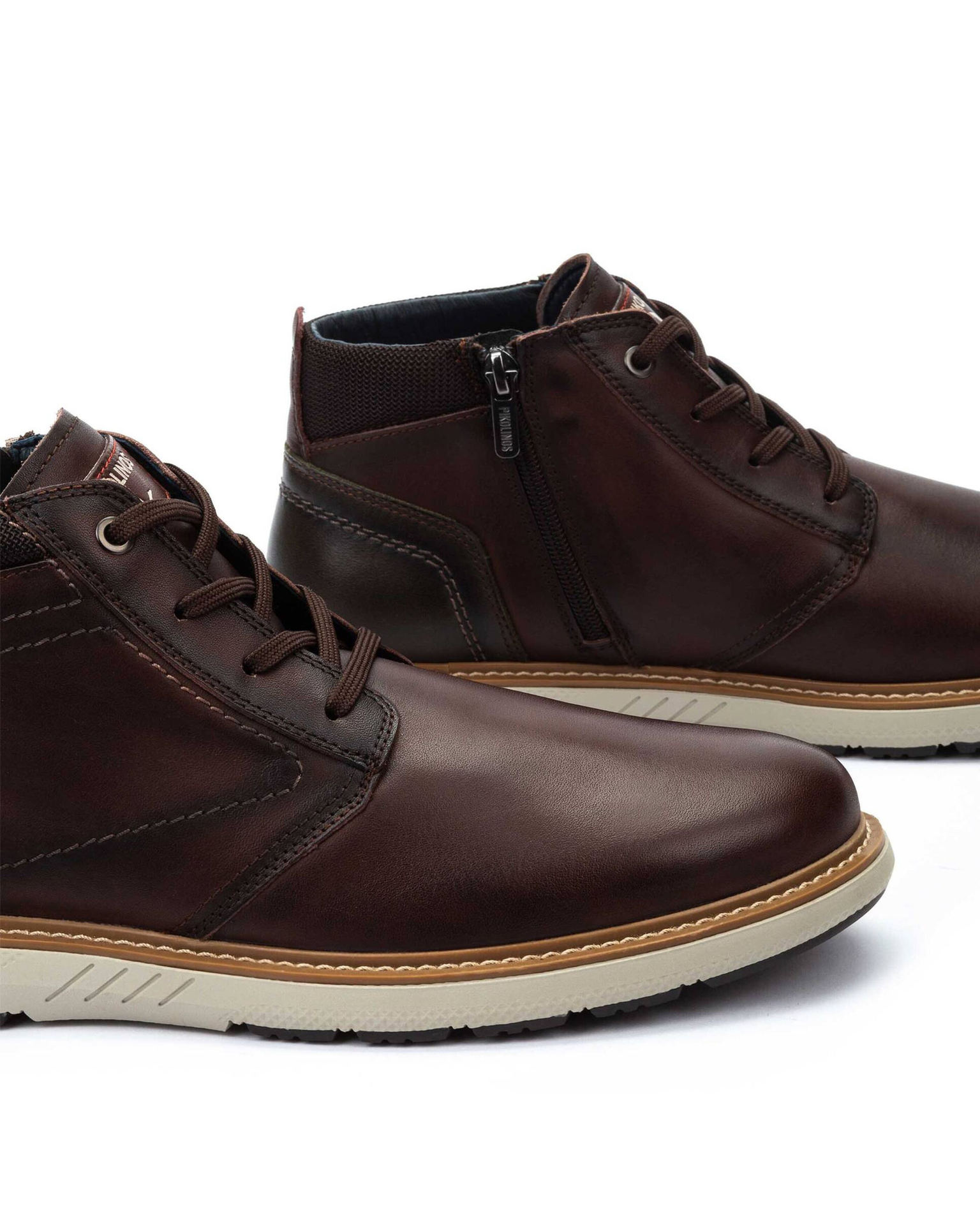 BOTIN HOMBRE COLOR MARRON OLMO CON CORDONES Y CREMALLERA M8D-8050C1 BILBAO