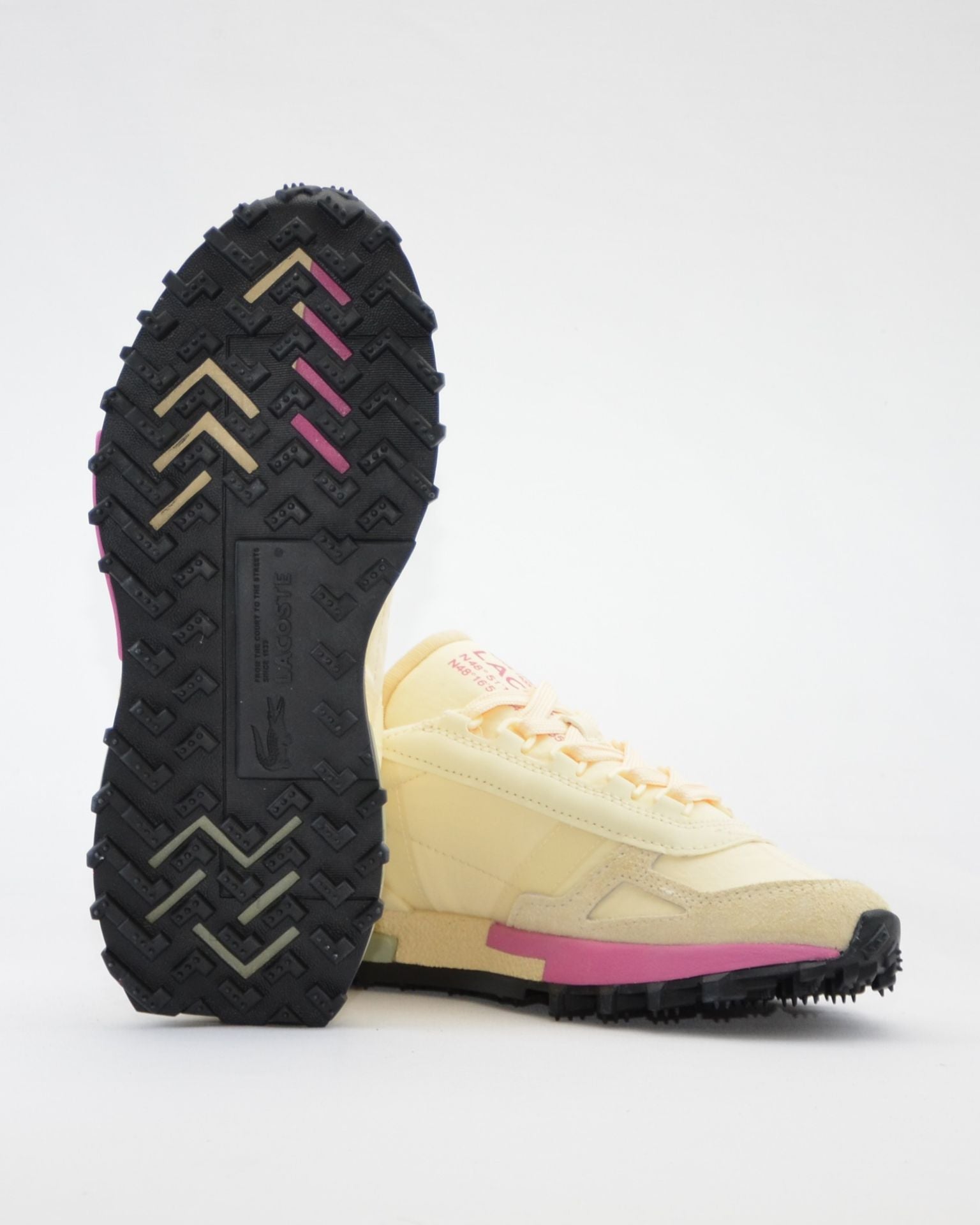 SNEAKERS LACOSTE MUJER ELITE ACTIVE 1261 SFA CREMA VERDE FUXIA