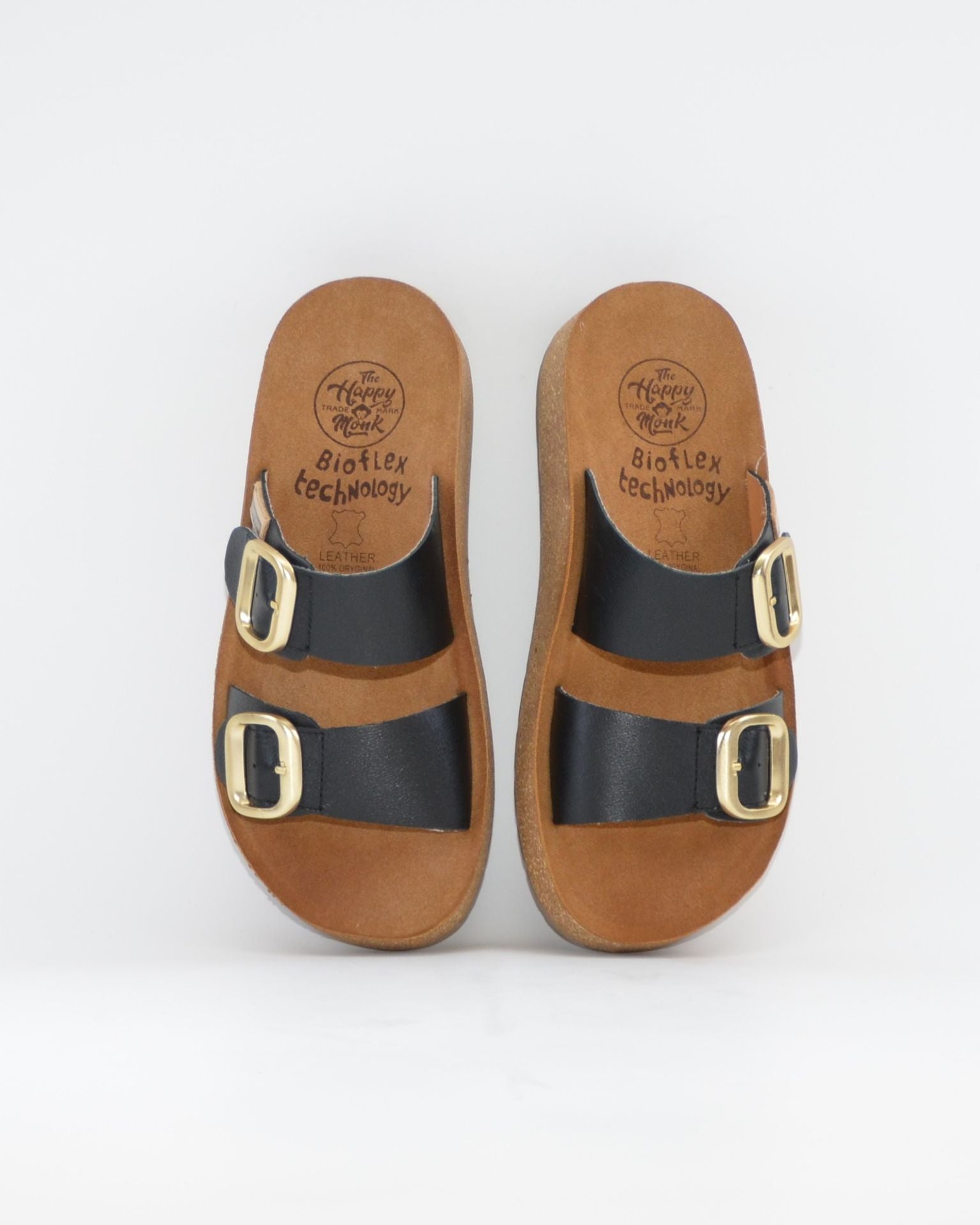 SANDALIA BIO PLATAFORMA PIEL COLOR NEGRO HAPPY MONK GOMERA 006