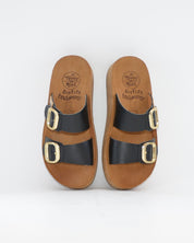 SANDALIA BIO PLATAFORMA PIEL COLOR NEGRO HAPPY MONK GOMERA 006