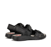 SANDALIA HOMBRE FLUCHOS PIEL NEGRA CIERRE CON VELCRO AZORES F2197