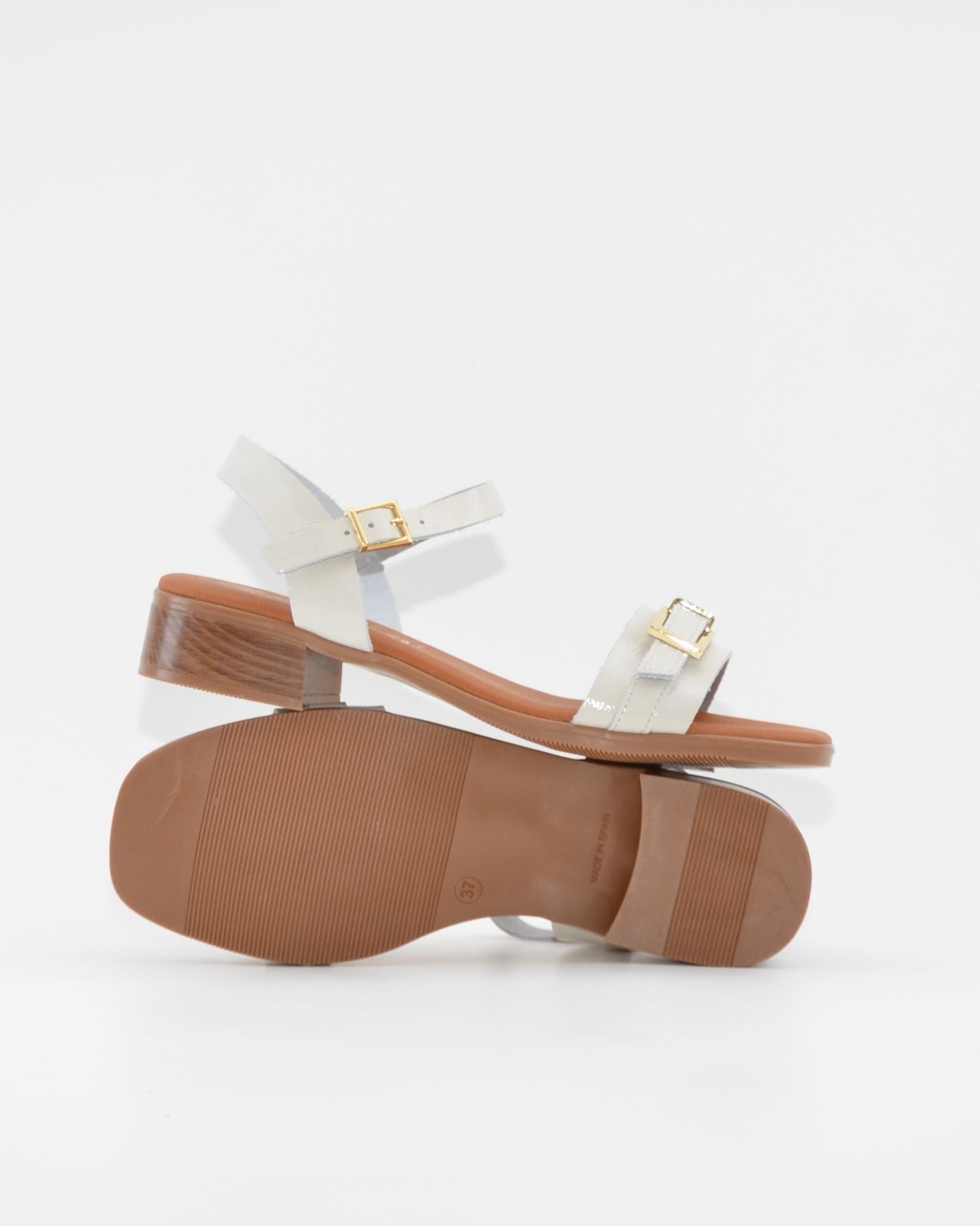 SANDALIA MUJER CHAROL HIELO TACON BAJO PLANTA DE GEL OH MY SANDALS 5993