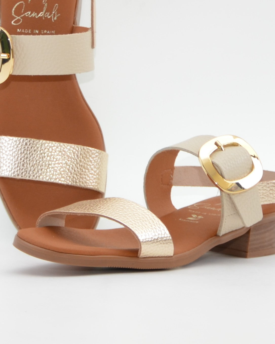 SANDALIA MUJER COMBI HIELO TACON BAJO PLANTA DE GEL OH MY SANDALS 5894