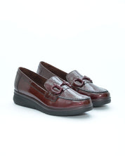 MOCASIN CHAROL ANCHO ESPECIAL BURDEOS 10701