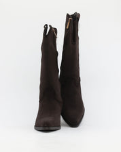 BOTA COWBOY MUJER SERRAJE MARRON CHOCOLATE CON CREMALLERA CARMELA 164381
