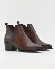 BOTIN MUJER COWBOY PIEL MARRÓN KAOLA 3056