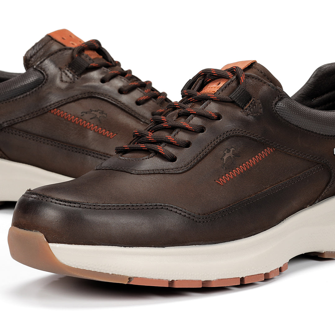 ZAPATO CASUAL IMPERMEABLE NOBUCK MARRON F2069 TRITON CAFÉ