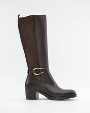 BOTA ALTA MUJER PIEL MARRON CHOCOLATE DORKING by FLUCHOS D9752 CAFÉ