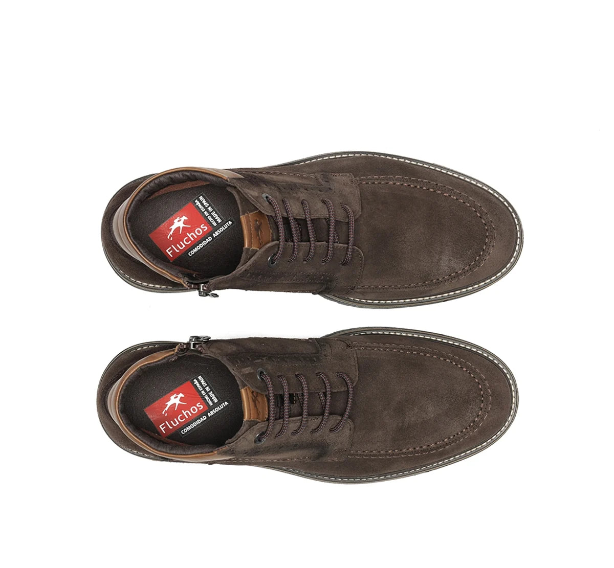 BOTIN CORDON HOMBRE SERRAJE MARRON CON CORDONES FLUCHOS BUGGY F2325 CAFÉ