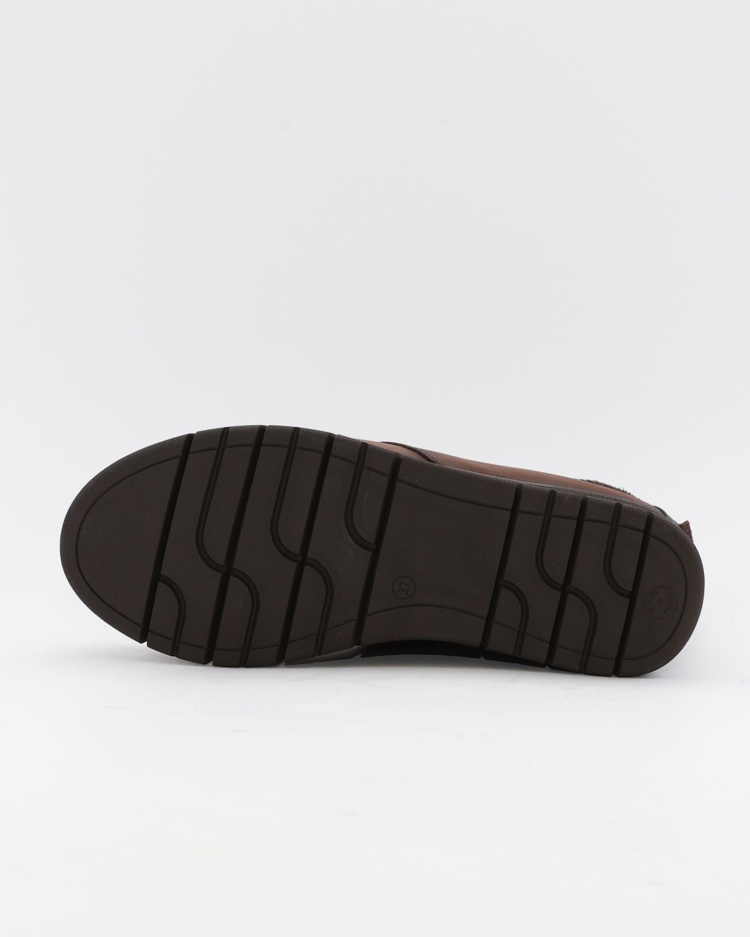 BOTINES DE MUJER CON CUÑA Y CIERRE DE ELASTICOS COLOR CUERO GIORDA 25263