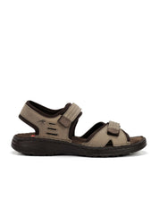 SANDALIA HOMBRE FLUCHOS PIEL TAUPE CIERRE CON VELCRO AZORES F2197