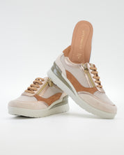 DEPORTIVO MUJER CON CORDONES Y CREMALLERA PLANTILLA EXTRAHIBLE STONEFLY 220740 9YO CREAM