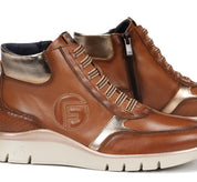 BOTIN DEPORTIVO CUERO CREMALLERA Y GOMA ELASTICA F2077 UNION