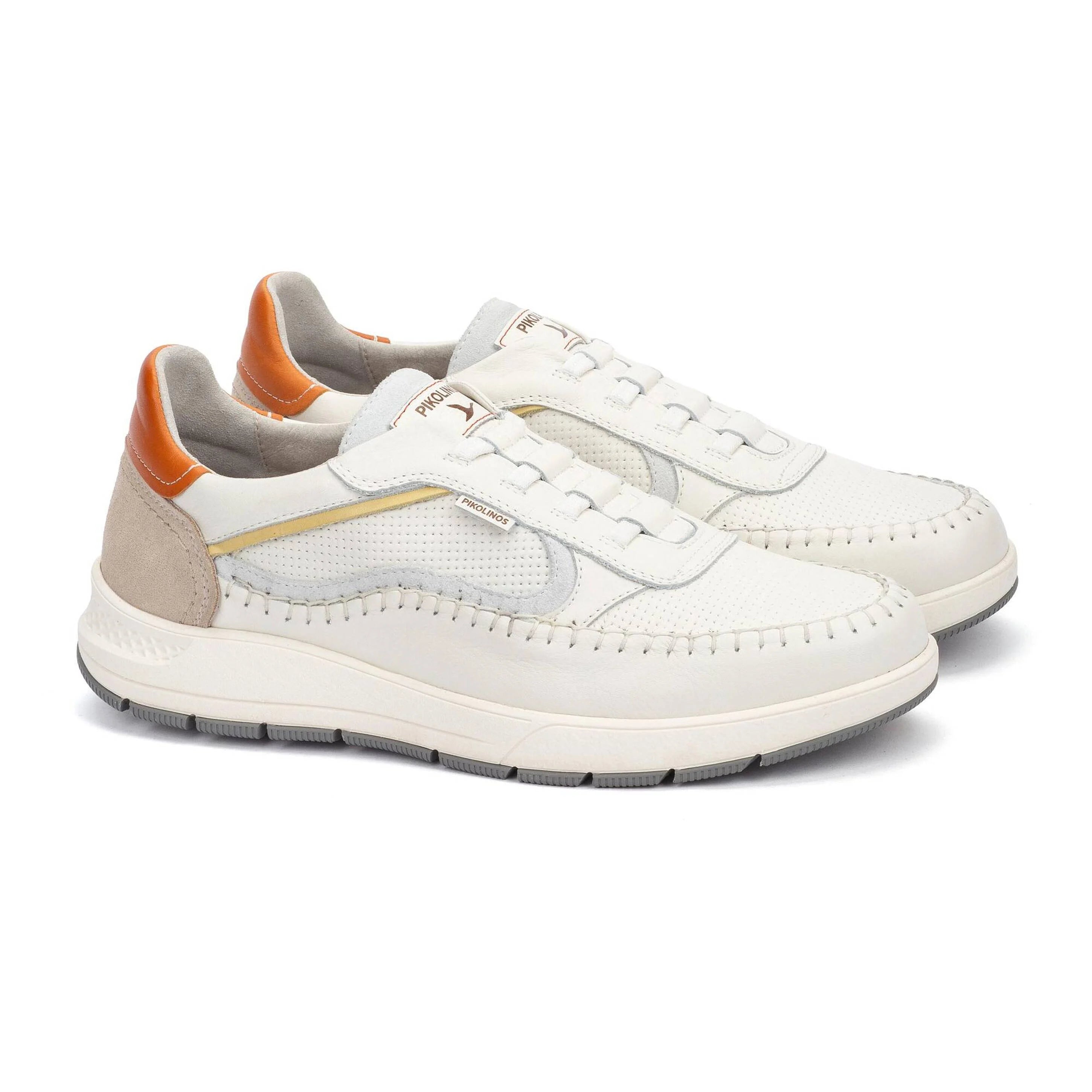 DEPORTIVOS COLOR BLANCO ROTO CON CIERRE ELÁSTICO PARA HOMBRE PIKOLINOS M7W-6423C1