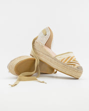 ALPARGATAS DE CUÑA TEJIDO MULTI BEIGE MACARENA JAVA 64