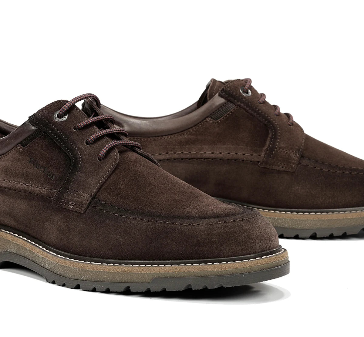 ZAPATO CASUAL HOMBRE SERRAJE MARRON CON CORDON FLUCHOS BUGGY F2320 CAFÉ