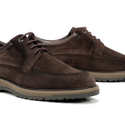 ZAPATO CASUAL HOMBRE SERRAJE MARRON CON CORDON FLUCHOS BUGGY F2320 CAFÉ