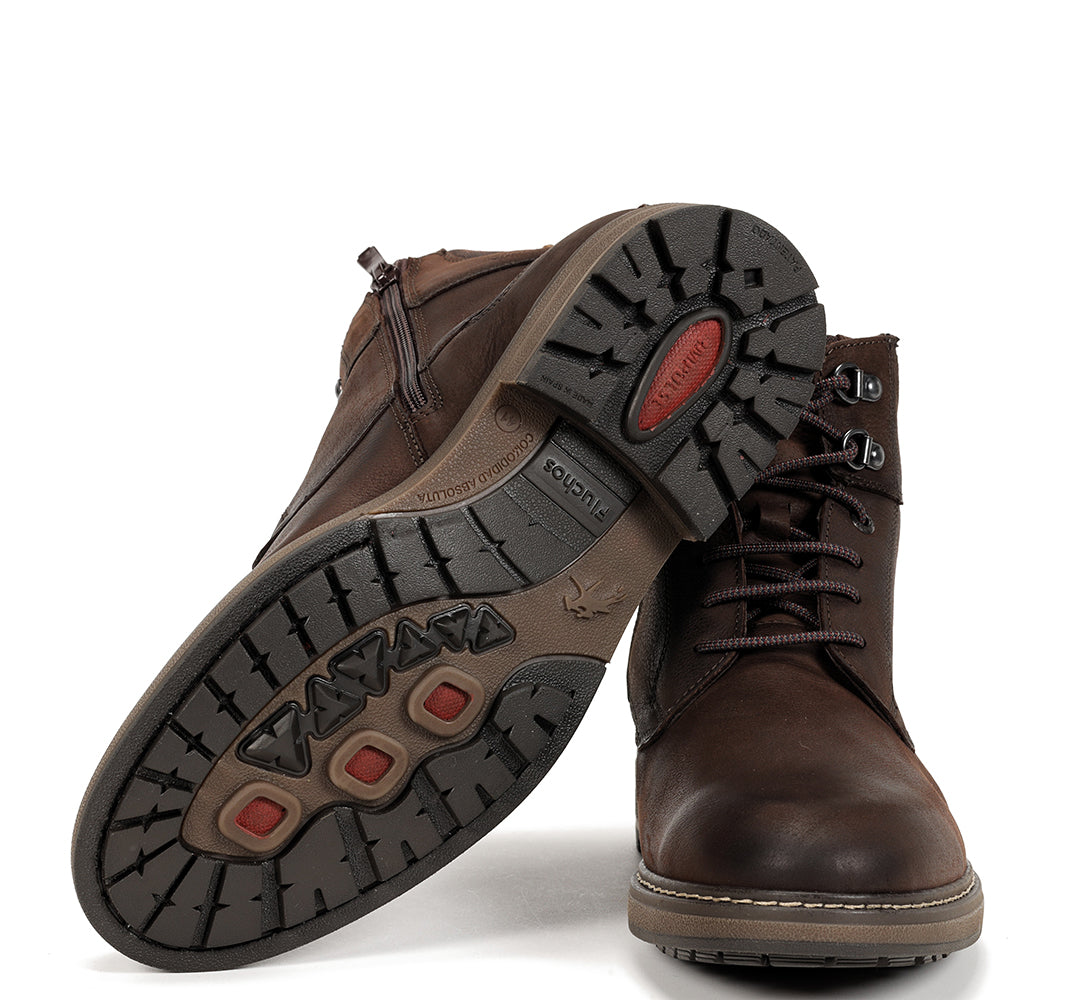 BOTIN CORDON CREMALLERA ENGRASADO MARRON F1590 TRUMAN D.CASTAÑO