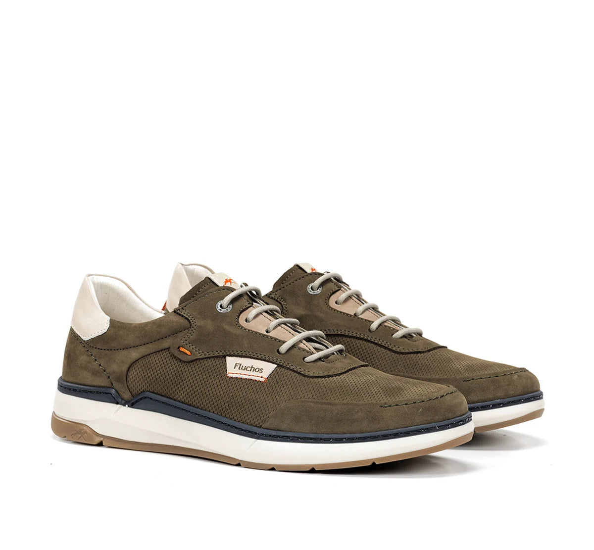 ZAPATO CASUAL HOMBRE FLUCHOS COLOR KAKY CON CORDON JEFF F2210 STONE