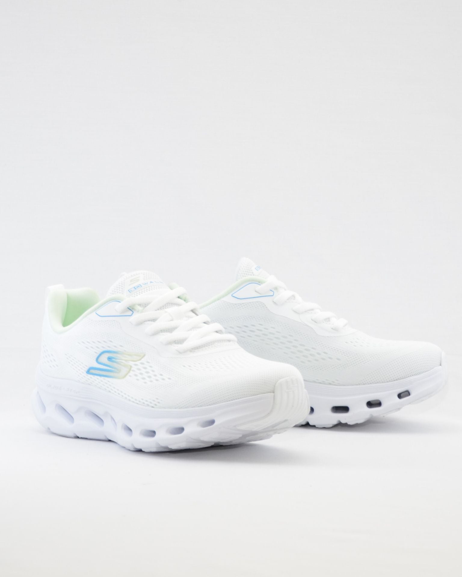 SNEAKERS MUJER SKECHERS 125145 WBL BLANCO CORDON ELÁSTICO