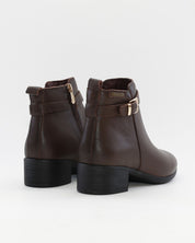 BOTIN TACON BAJO MUJER COLOR MARRON THE HAPPY MONK SACRA 003