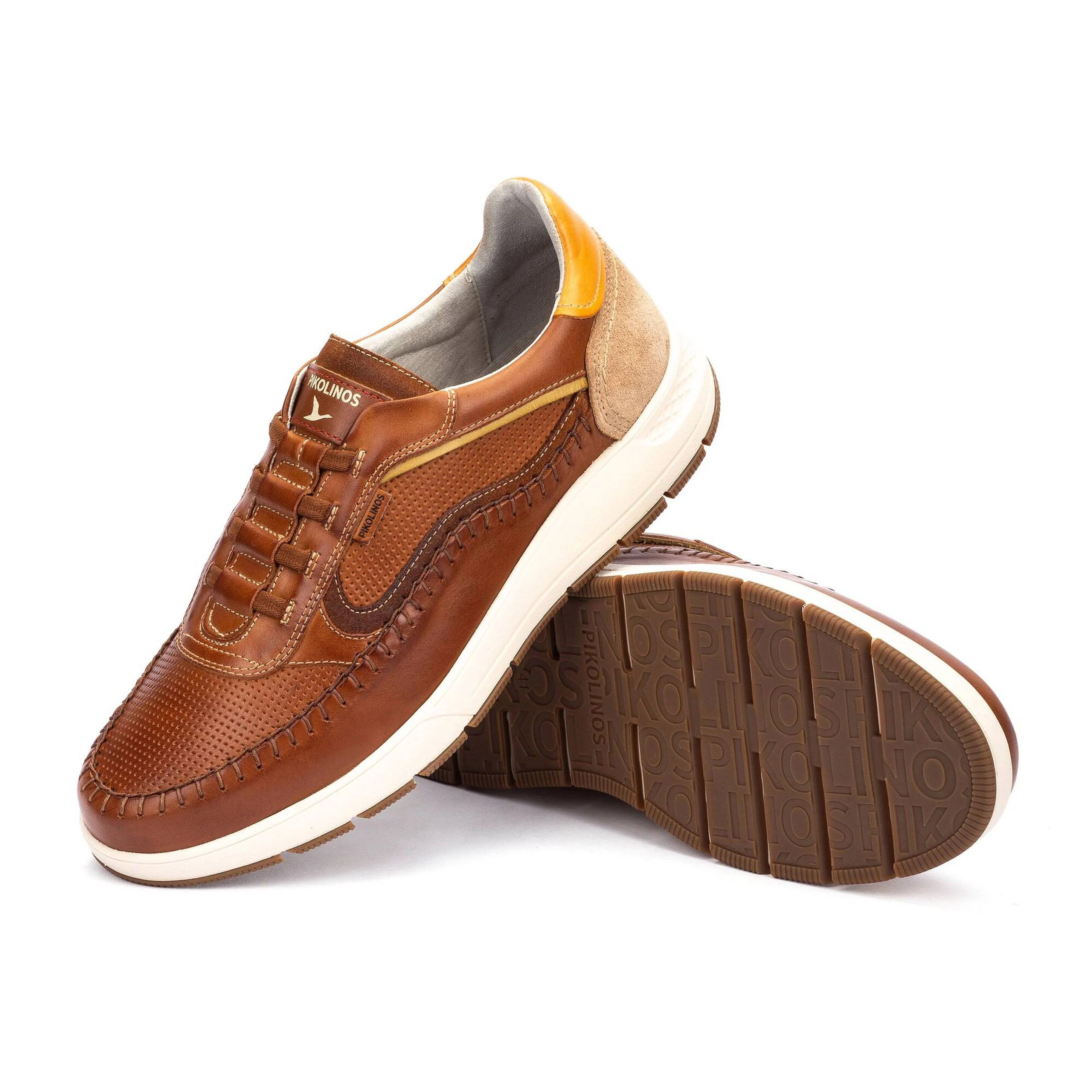 DEPORTIVOS COLOR CUERO CON CIERRE ELÁSTICO PARA HOMBRE PIKOLINOS M7W-6423C1