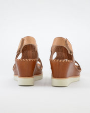 SANDALIA CUÑA MUJER PIEL MICROPERFORADA COLOR BRANDY PIKOLINOS W3Z-1623C1