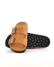 SANDALIA BIO MUJER DOS HEBILLAS D´KORKINS PARIS NOBUCK CAMEL