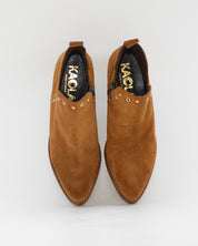BOTIN MUJER COWBOY SERRAJE CUERO CON TACHAS KAOLA 3500