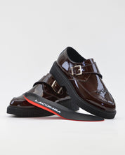 ZAPATO MUJER HEBILLA CHAROL MARRON CHOCOLATE LACOMBA GAURA CHOC
