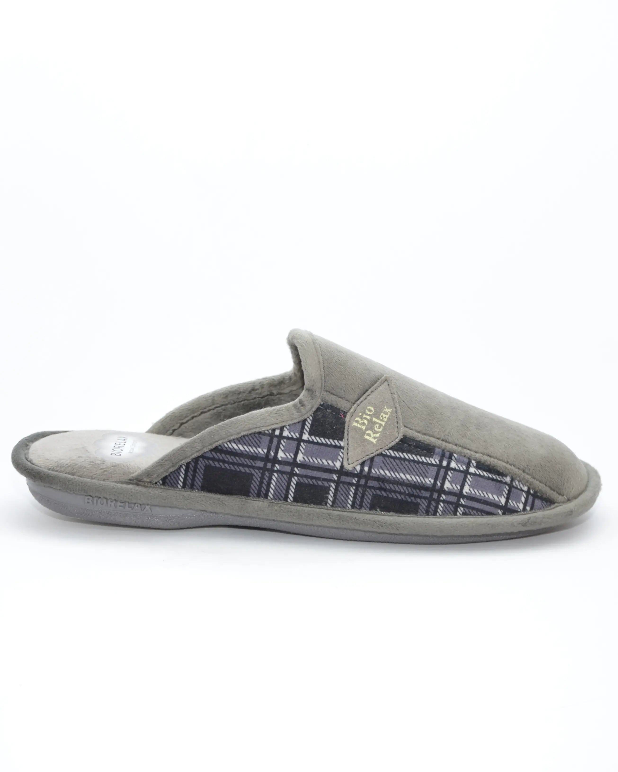 ZAPATILLAS CASA HOMBRE SUAPEL CUADROS GRIS