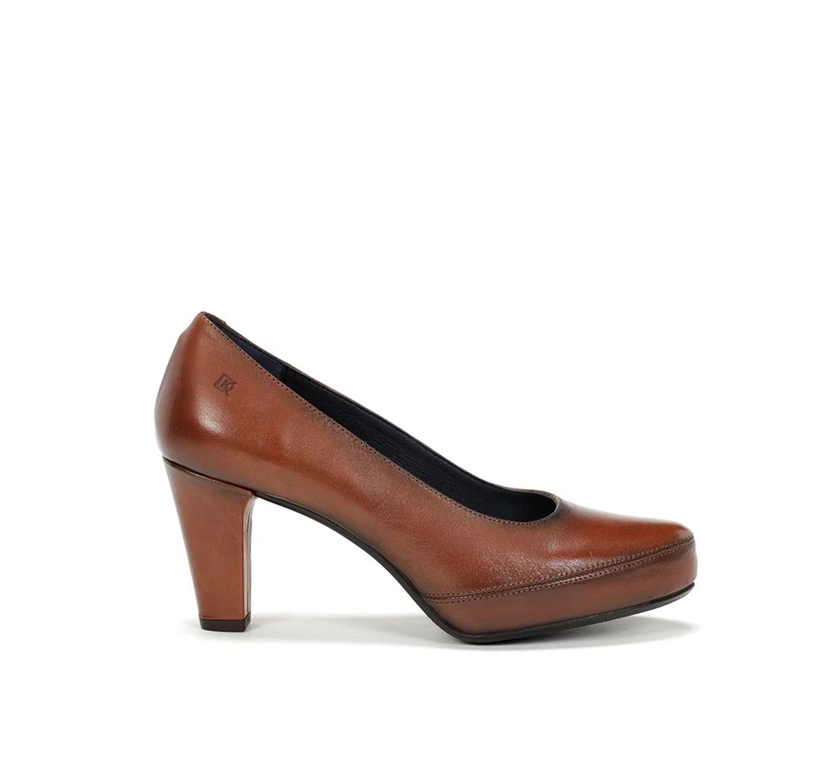 ZAPATO SALON PLATAFORMA COLOR CUERO