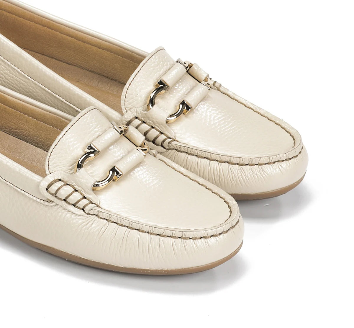 ZAPATO MOCASIN MUJER FLUCHOS COLOR BEIGE BRUNI F2156 RAW