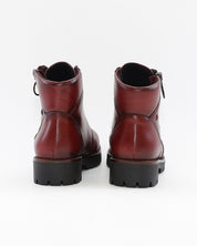 BOTA MUJER PLANA CON ELÁSTICOS Y CREMALLERA COLOR BURDEOS GIORDA 23887