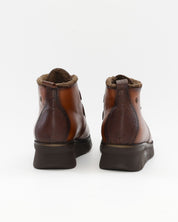 BOTINES DE MUJER CON CUÑA Y CIERRE DE ELASTICOS COLOR CUERO GIORDA 25263
