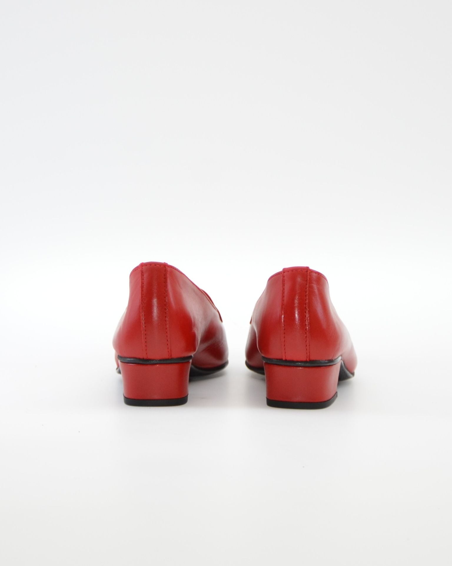 ZAPATO MOCASIN MUJER TACON BAJO ROJO D CHICAS 0181
