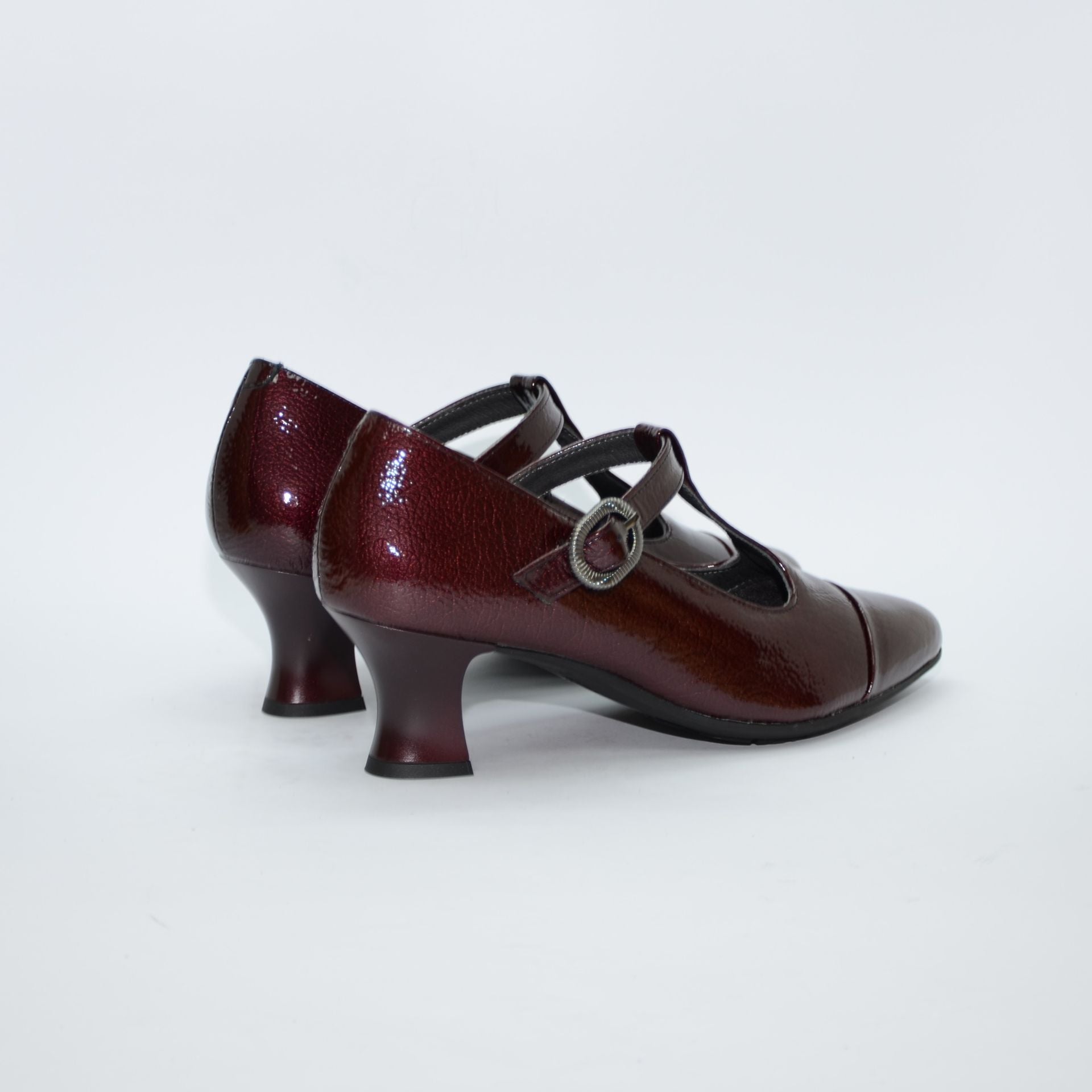 ZAPATO MARY JANE CON TACON CHAROL BURDEOS 10853