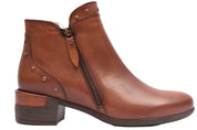 BOTIN MUJER CUERO TACON CUADRADO Y CREMALLERA  L-1311