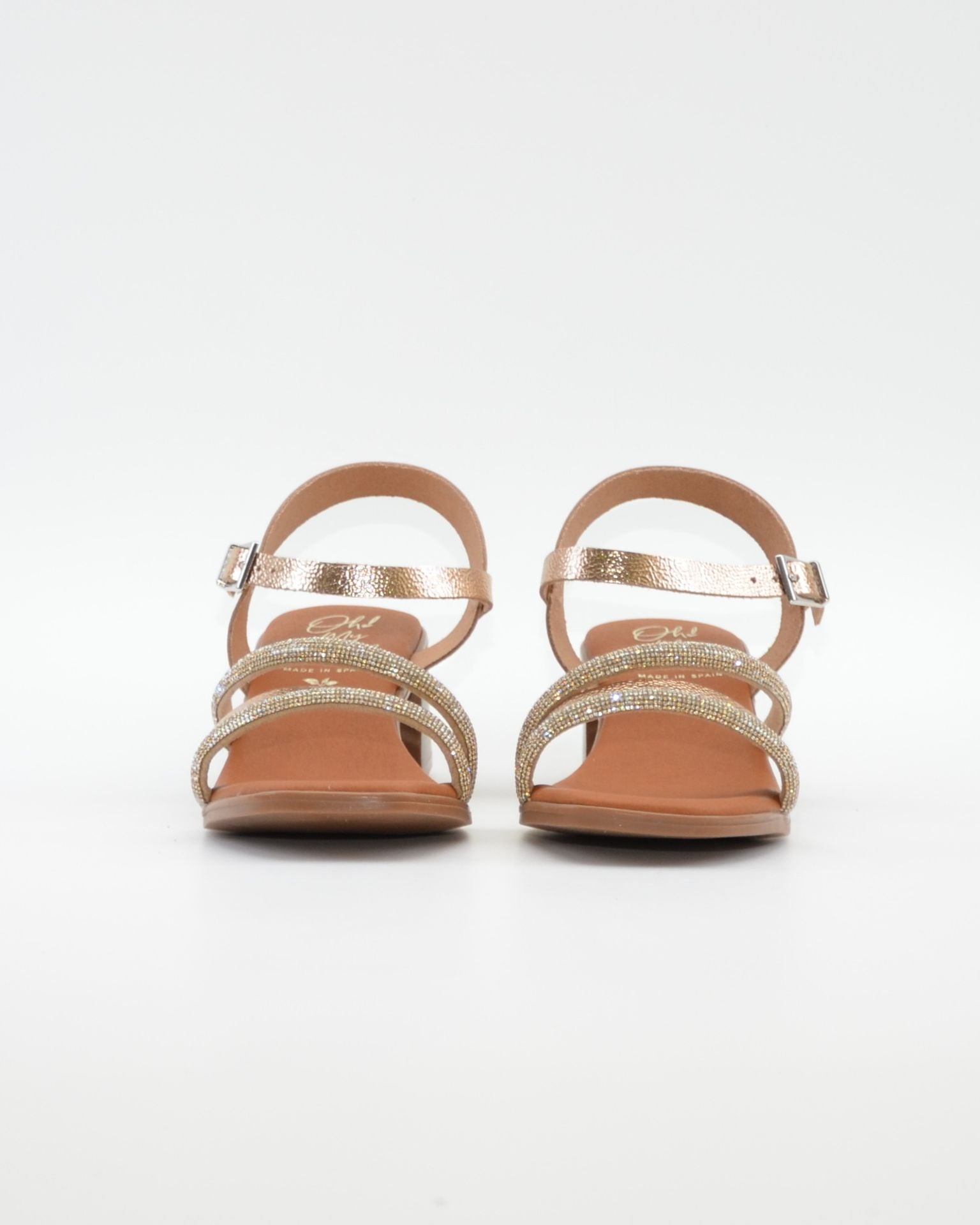 SANDALIA MUJER COLOR CAVA TACON PLANTA DE GEL OH MY SANDALS 5905