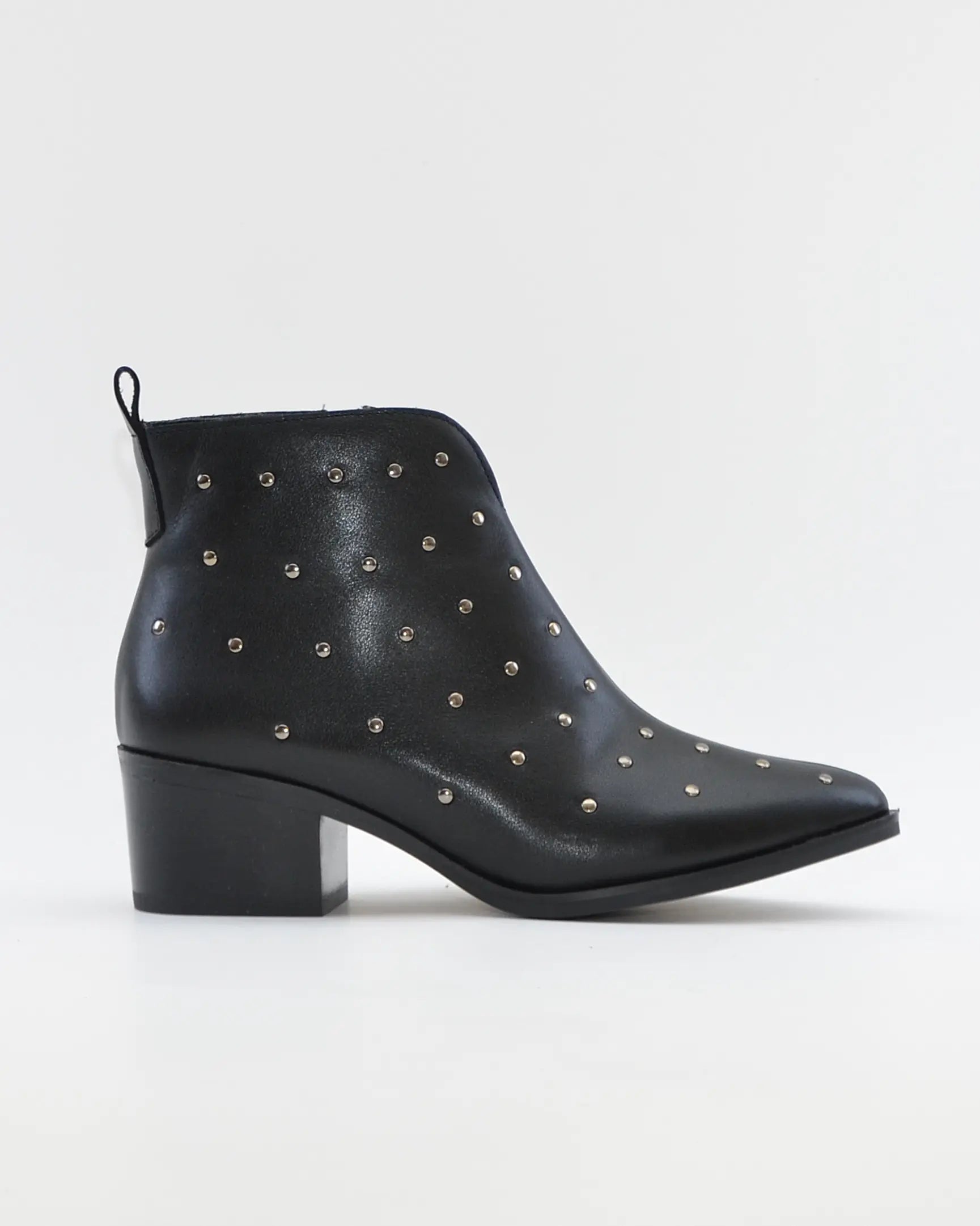 BOTIN MUJER TACON ANCHO COLOR NEGRO TACHAS KAOLA 3049