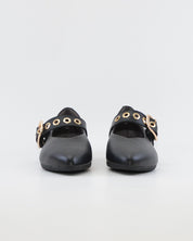 MERCEDITA PLANA PITILLOS PIEL NEGRO 11672