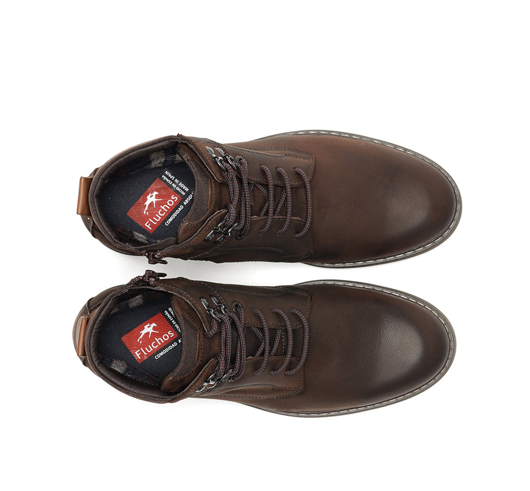BOTIN CORDON CREMALLERA ENGRASADO MARRON F1590 TRUMAN D.CASTAÑO