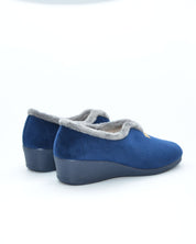 ZAPATILLAS DE CASA MUJER ANCHO ESPECIAL AZUL MARINO